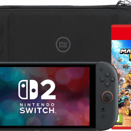 Nintendo Switch 2 + Mario Kart World + BlueBuilt beschermhoes