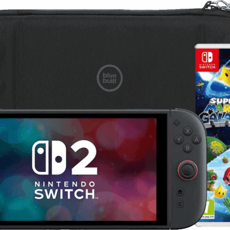 Nintendo Switch 2 + Super Mario Galaxy 1+2 + BlueBuilt Beschermhoes