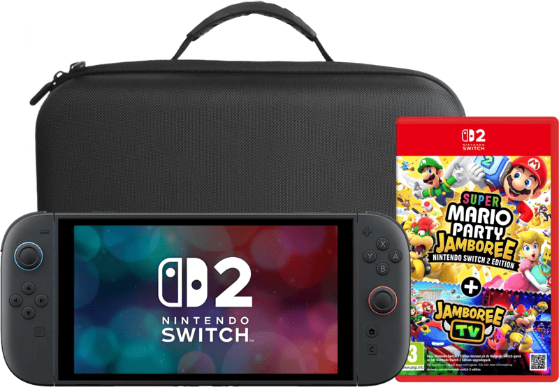 Nintendo Switch 2 + Super Mario Party Jamboree + BlueBuilt Travelcase XL
