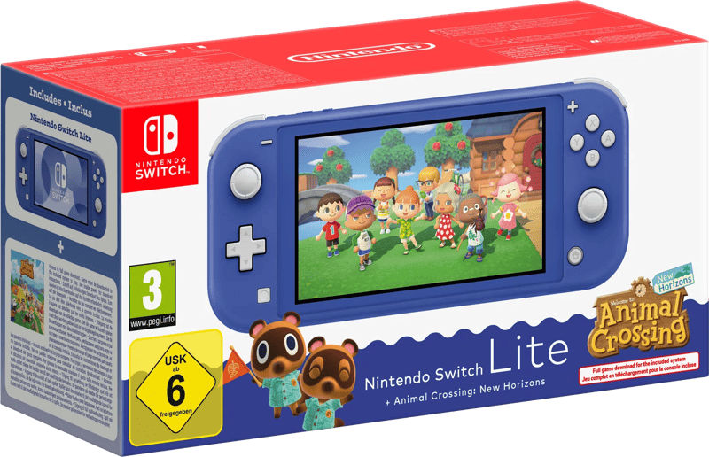 Nintendo Switch Lite Animal Crossing New Horizons Editie Blauw