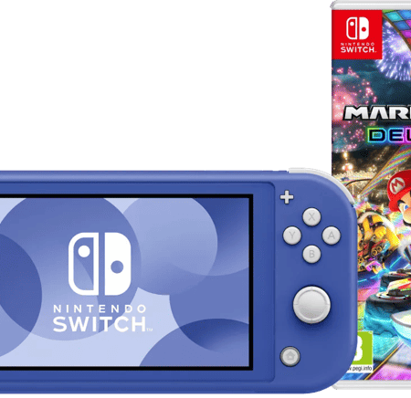 Nintendo Switch Lite Blauw + Mario Kart 8 Deluxe Switch