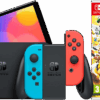 Nintendo Switch OLED Blauw Rood + Mario Party Jamboree