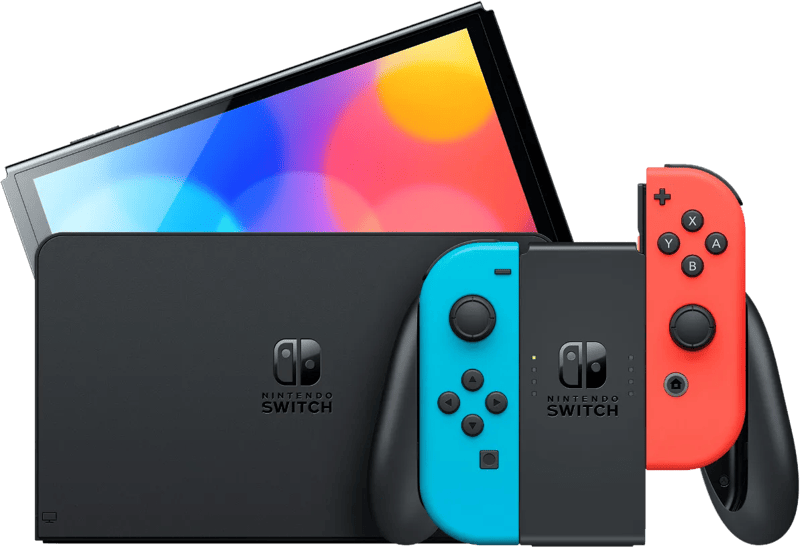 Nintendo Switch OLED Blauw Rood
