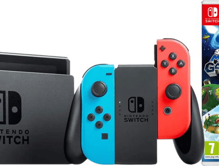 Nintendo Switch Rood/Blauw + Super Mario Galaxy 1+2
