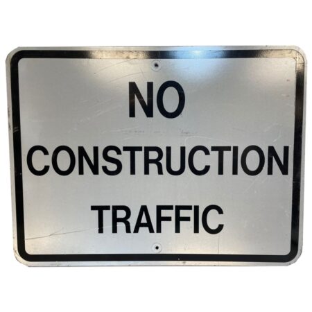No Construction Traffic Straatbord - Origineel | The Dutch Pickers