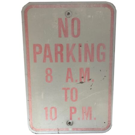 No Parking 8AM To 10PM Straatbord - Origineel | The Dutch Pickers