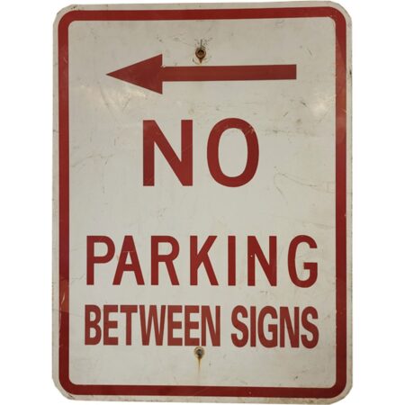 No Parking Between Signs Metalen Straatbord - Origineel - 61 x 46 cm | The Dutch Pickers