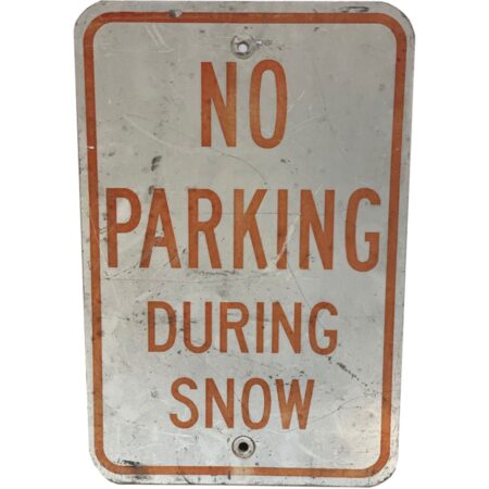 No Parking During Snow Straatbord - Origineel | The Dutch Pickers