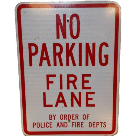 No Parking Fire Lane Straatbord - Origineel 60 x 46 cm | The Dutch Pickers