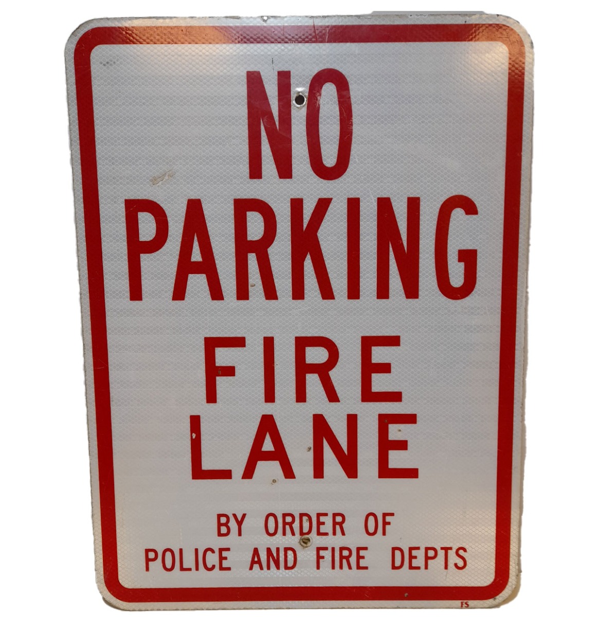 No Parking Fire Lane Straatbord - Origineel 60 x 46 cm | The Dutch Pickers