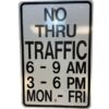 No Thru Traffic 6-9 Straatbord - Origineel | The Dutch Pickers