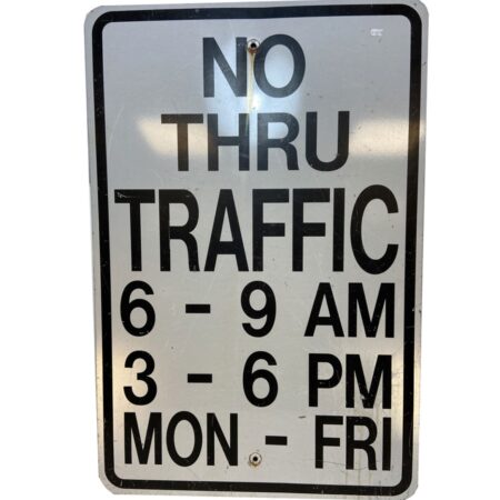 No Thru Traffic 6-9 Straatbord - Origineel | The Dutch Pickers