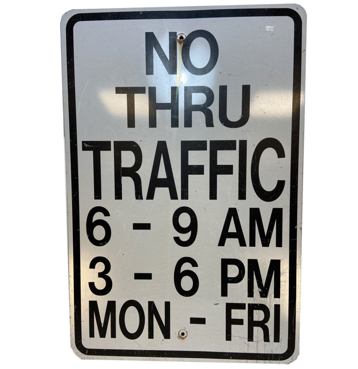 No Thru Traffic 6-9 Straatbord - Origineel | The Dutch Pickers