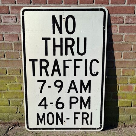 No Thru Traffic Straatbord - Origineel | The Dutch Pickers