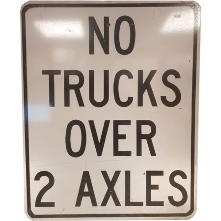 No Trucks Over 2 Axles Metalen Straatbord - Origineel | The Dutch Pickers