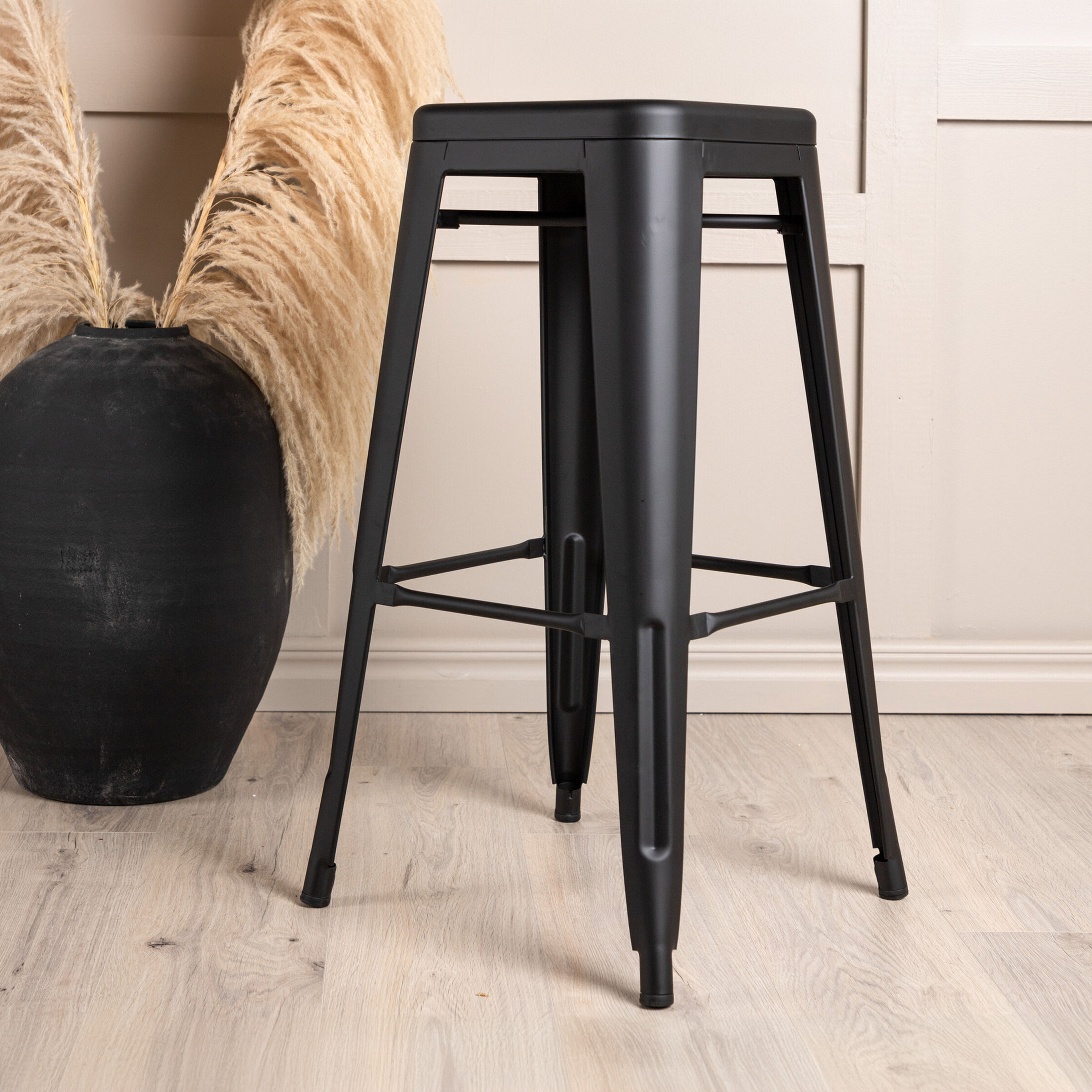 Nohr Barkruk 'Jerae' kleur Zwart (zithoogte 76cm) | Nohr