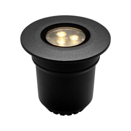 Nomia LED Grondspot - 3 Watt - 344 Lumen - 3000K warm wit - 12V - IP67 Waterdicht - Rond - Zwart | Lightpro