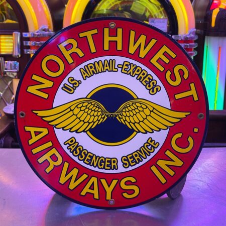 Northwest Airways Inc. Emaille Bord - Ø30 cm - 1990s Sample | The Dutch Pickers