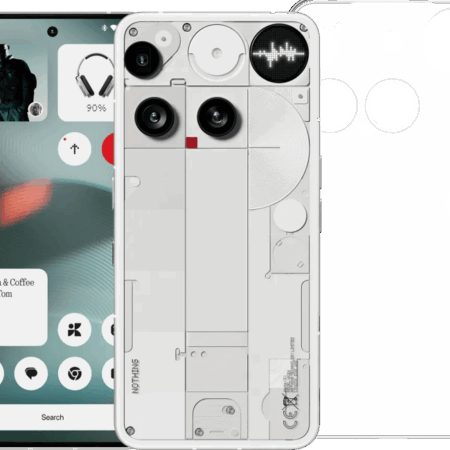 Nothing Phone (3) 256GB Wit 5G + Just in Case Back Cover Transparant