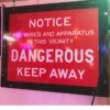 Notice All Wires And Apparatus Emaille Bord - Origineel | The Dutch Pickers