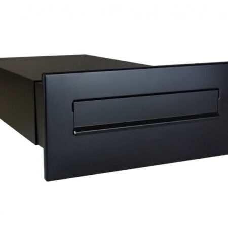 Novioproducts Flexibele inbouwbrievenbus 39-62 cm staal - zwart | Novioproducts