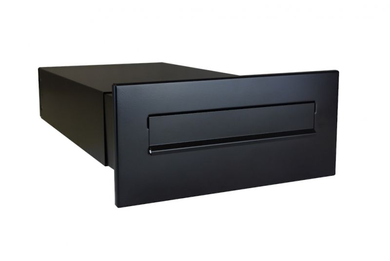 Novioproducts Flexibele inbouwbrievenbus 39-62 cm staal - zwart | Novioproducts