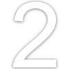 Novioproducts Nova zelfklevend huiscijfer 80mm. aluminium - wit | Novioproducts