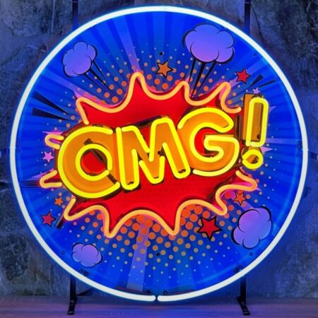 OMG! Pop-Art Neon Verlichting 65 cm - Blauw