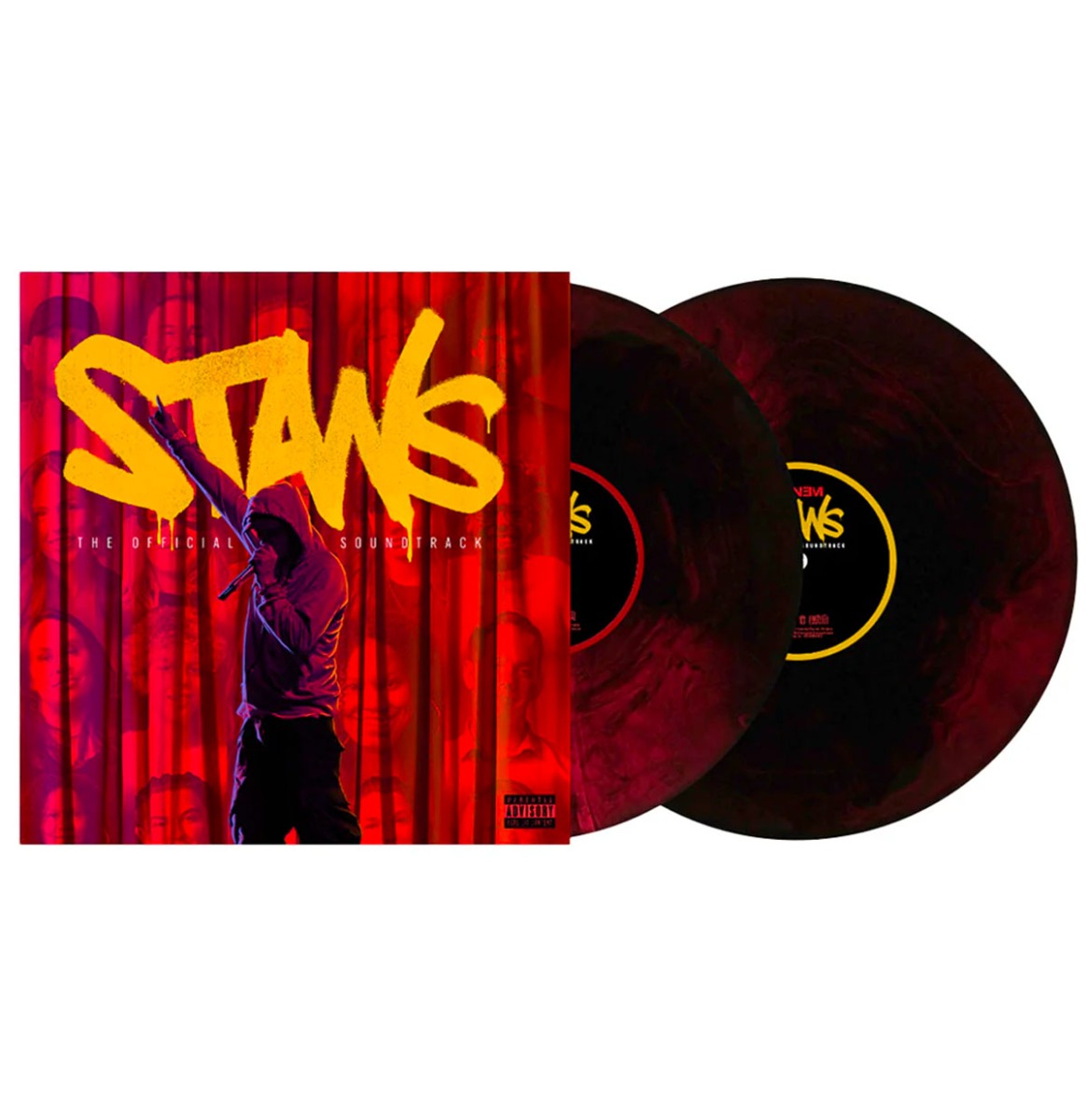 OST: Eminem - Stans (Doorzichtig Zwart & Rood Vinyl) 2 (LP) | Fiftiesstore