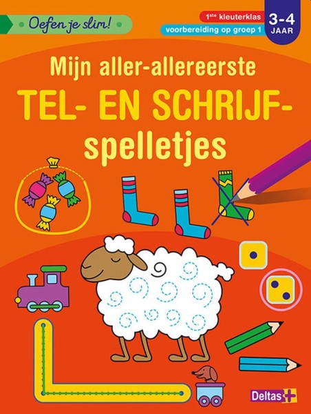 Oefen je slim! mijn aller-allereerste tel en schrijfspelletjes 3-4jaar | Deltas