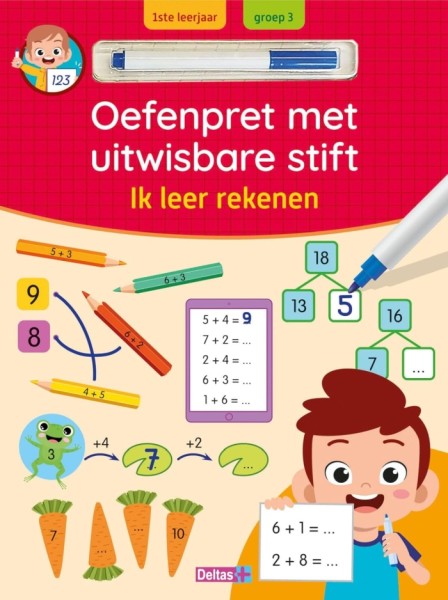 Oefenpret Met Uitwisbare Stift Ik Leer Rekenen groep 3 | Deltas