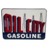 Oil City Gasoline Stalen Bord Met Relief - 50 x 35cm | Fiftiesstore