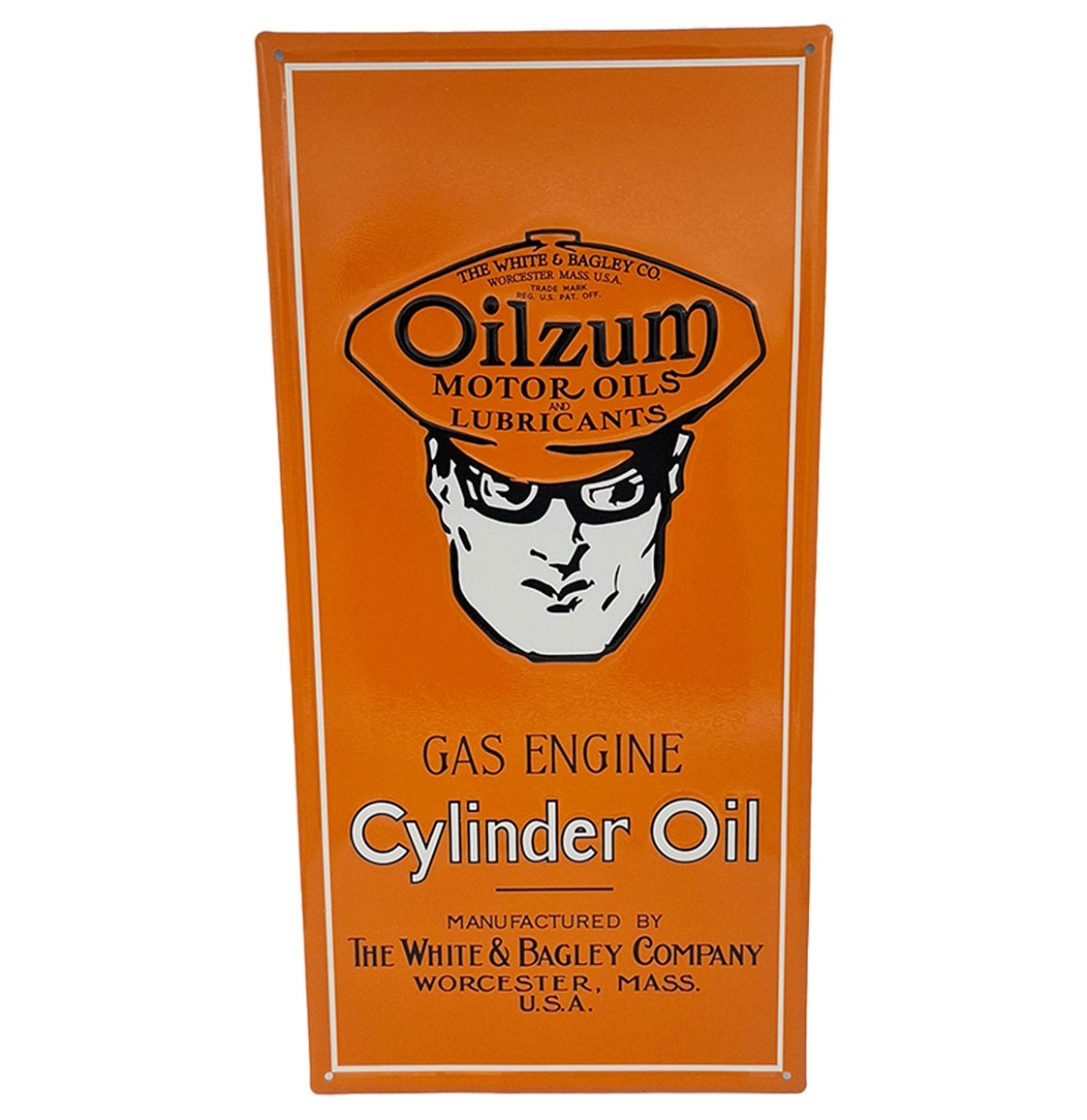 Oilzum Cylinder Oil Stalen Bord - 60 x 30cm | Fiftiesstore