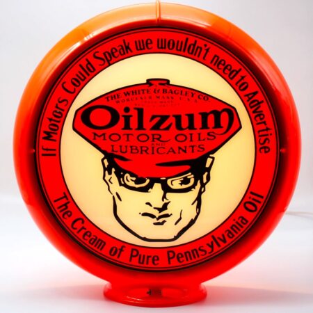 Oilzum Logo Gas Benzinepomp Bol - Glazen Lenzen | Fiftiesstore