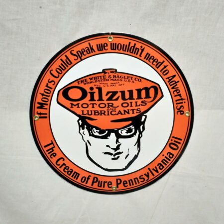 Oilzum Motor Oils & Lubricants Emaille Bord | Fiftiesstore