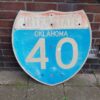 Oklahoma Interstate 40 Origineel Amerikaans Verkeersbord - 60 x 60cm | The Dutch Pickers