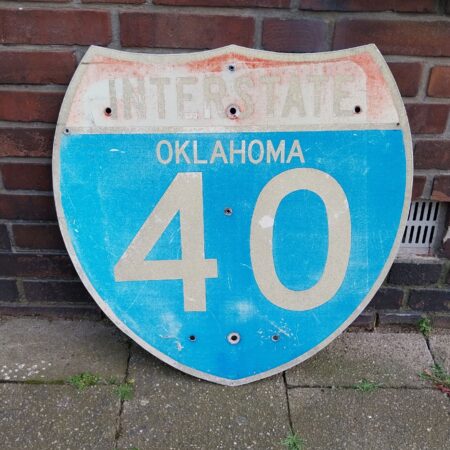 Oklahoma Interstate 40 Origineel Amerikaans Verkeersbord - 60 x 60cm | The Dutch Pickers