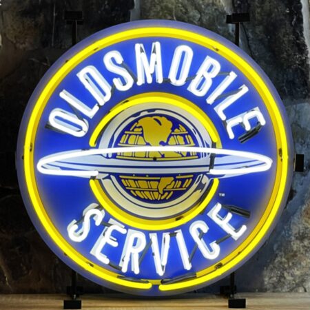 Oldsmobile Neon verlichting met Achterplaat - Ø60cm | Fiftiesstore
