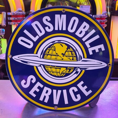 Oldsmobile Service Emaille Bord - NOS 1990s - Ø30cm | The Dutch Pickers