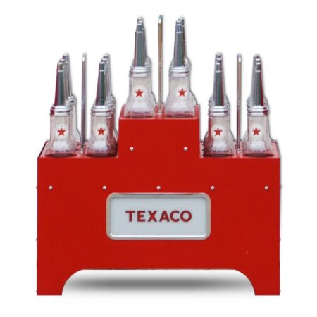Olie Flessen Rek - Rood - Met Werkende Verlichting | Gaspump Heaven
