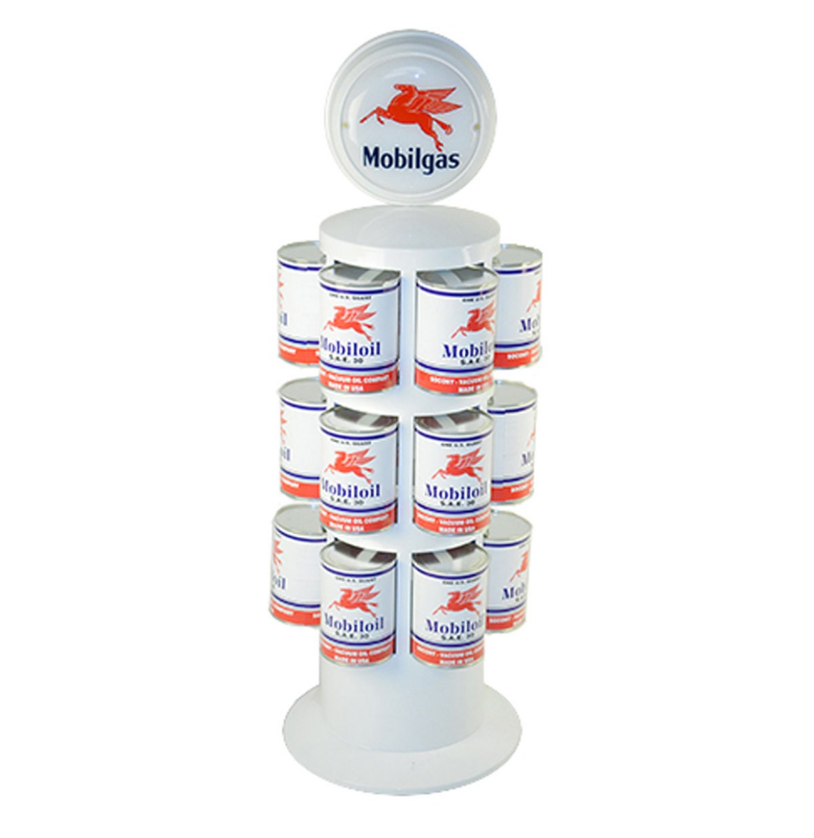 Olieblik Rek - Wit - Met Werkende Verlichting | Gaspump Heaven