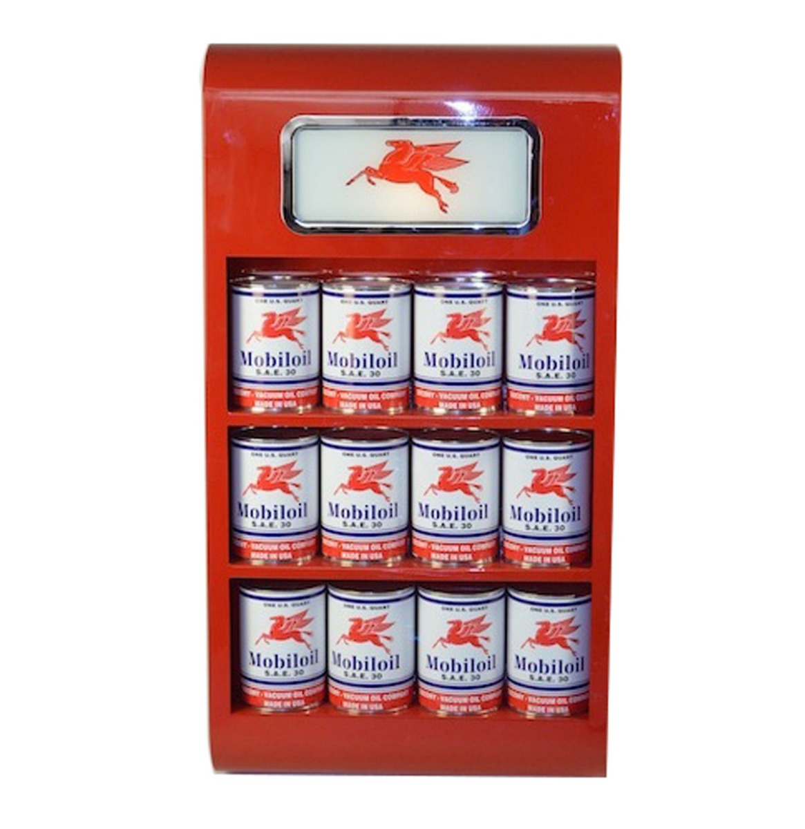 Olieblikken Wandhouder - Rood | Gaspump Heaven
