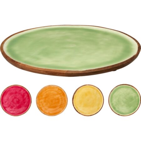 Onderbord Mangohout 30cm oranje |