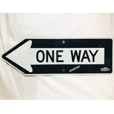 One Way Straatbord - Origineel - Large Origineel Vintage | The Dutch Pickers