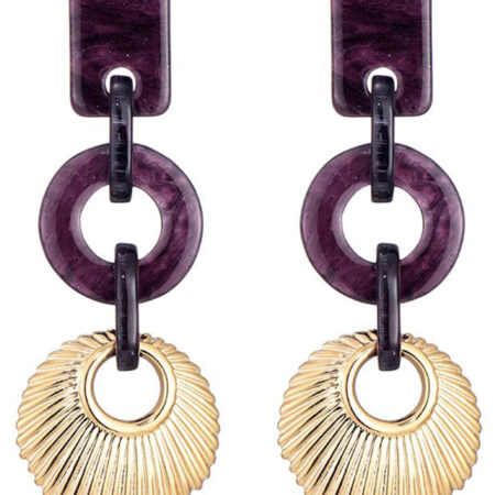 Oorbellen Aubergine Chique | Fashionize