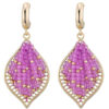 Oorbellen Blaadje Roze | Fashionize