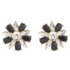 Oorbellen Bloem Zwart | Fashionize