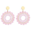 Oorbellen Bloemen Kraaltjes Roze | Fashionize