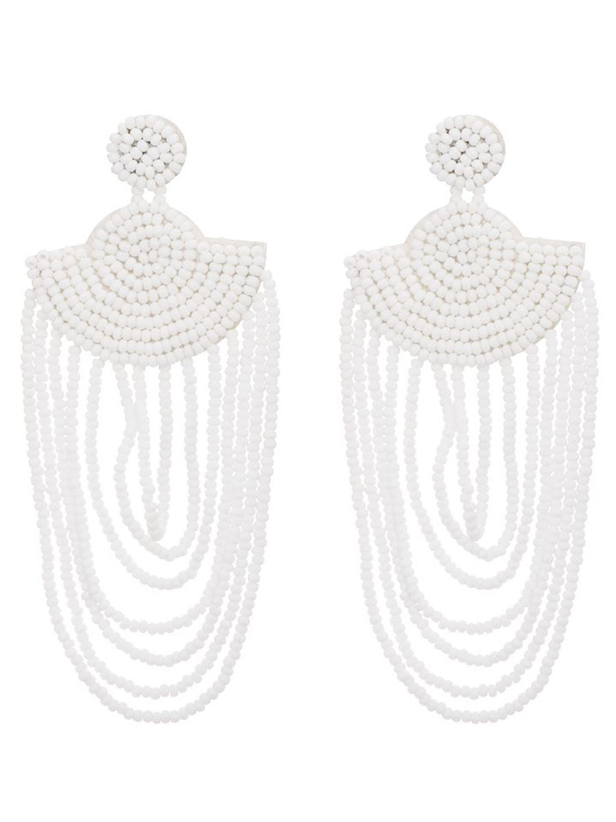 Oorbellen Chandelier Wit | Fashionize