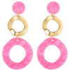 Oorbellen Cirkels Roze | Fashionize